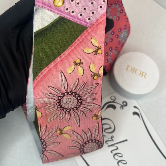 Auth Christian Dior ABCDior Letter E Mitzah Bag Scarf with Box - Like NEW - Picture 9 of 10